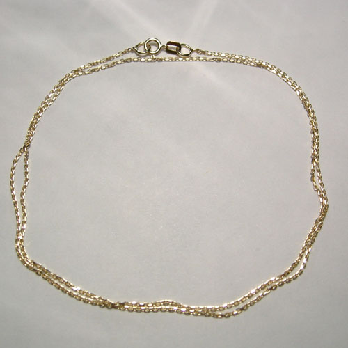 14 kt. y.g. 18 inch diamond cut cable link chain