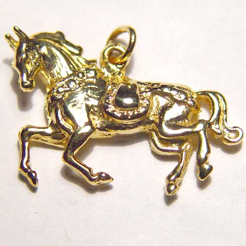 Prancing charger pendant.