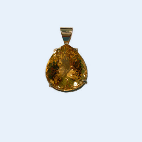 14 kt.y.g. custom made Citrine pendant