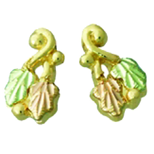 Landstrom's Black Hills Gold grape and leaf earrings