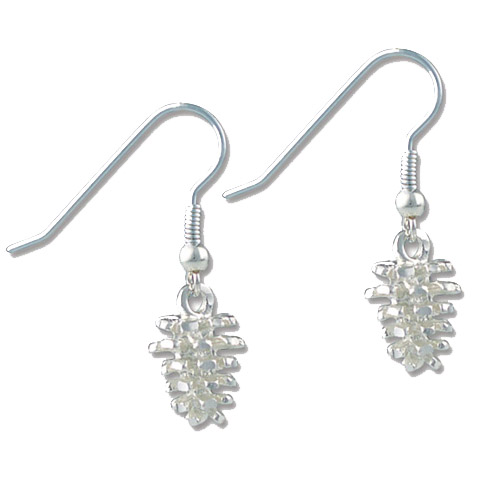 Landstrom's Black Hills Gold Sterling Silver pine cone earrings