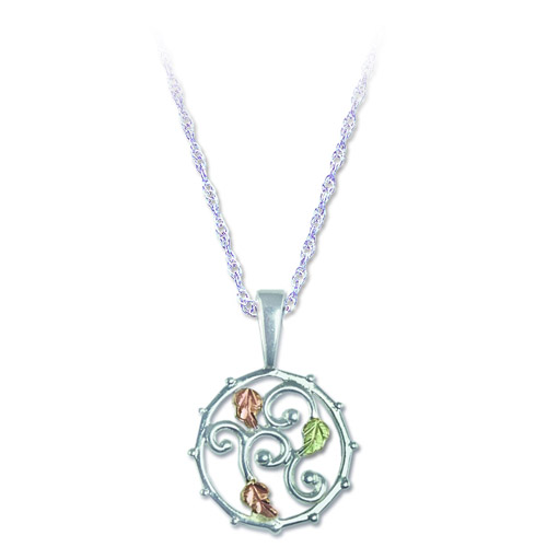 Landstrom's Black Hills Gold Sterling Silver circular necklace