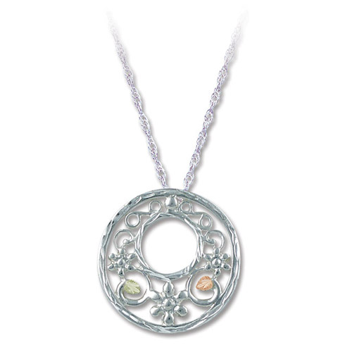 Landstrom's Black Hills Gold Sterling Silver circular necklace