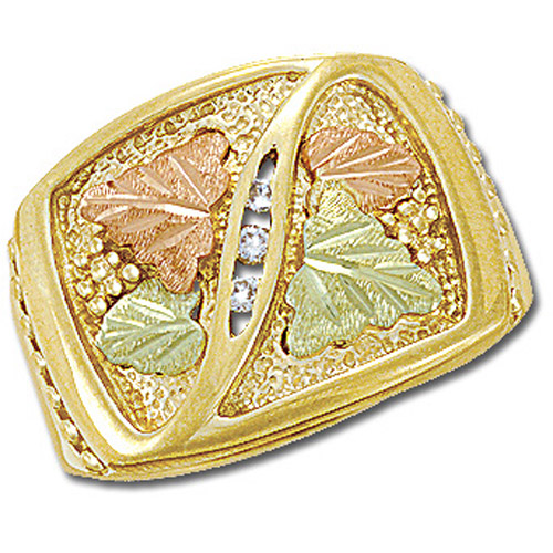 Landstrom's Black Hills Gold man's diamond ring