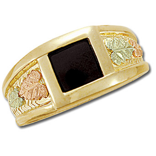 Landstrom's Black Hills Gold Black Onyx ring