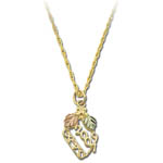 Landstrom's Black Hills Gold grape and leaf graduation necklace