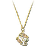 Landstrom's Black Hills Gold grape and leaf graduation necklace