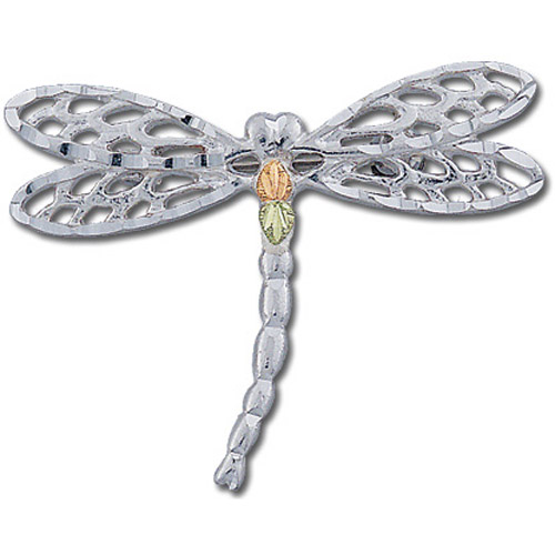 Landstrom's Black Hills Gold Sterling Silver dragonfly brooch