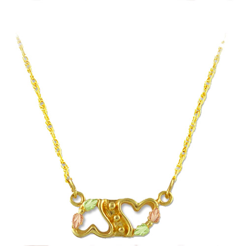 Landstrom's Black Hills Gold double heart necklace
