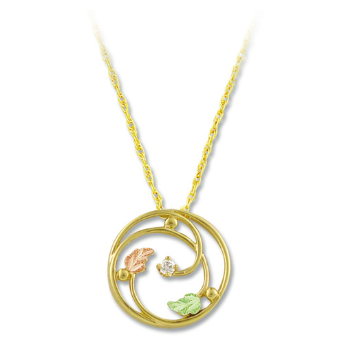 Landstrom's Black Hills Gold circular diamond necklace
