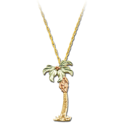 Landstrom's Black Hills Gold palm tree necklace