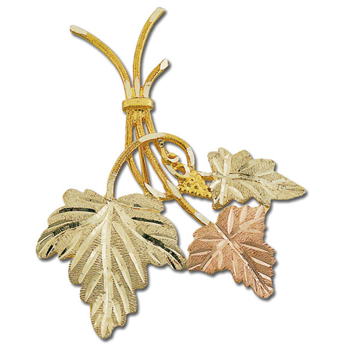 Landstrom's Black Hills Gold leaf brooch
