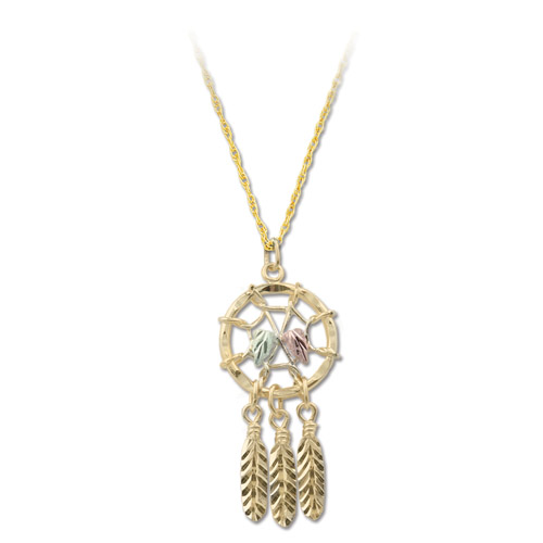 Landstrom's Black Hills Gold dreamcatcher necklace