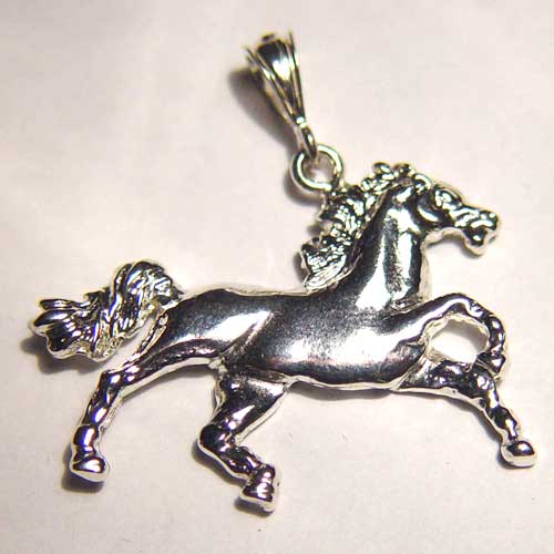 Sterling SIlver galloping horse pendant