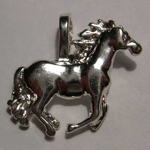 Sterling Silver galloping horse charm/pendant