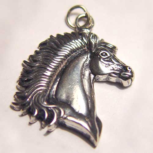 Sterling Silver small horsehead pendant