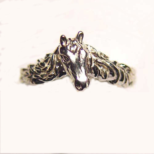 Sterling Silver small horse head ring