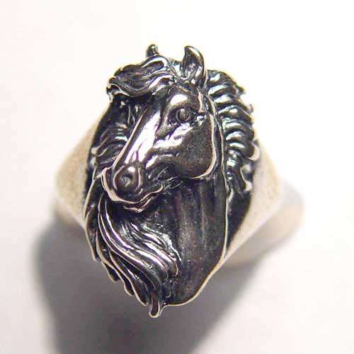 Sterling Silver horse head ring