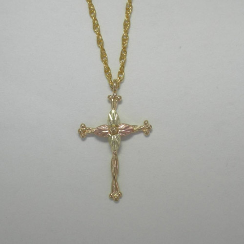 Black Hills Gold cross necklace