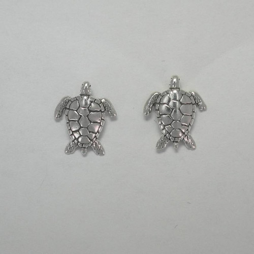 Sterling Silver small Sea Turtle post earrings