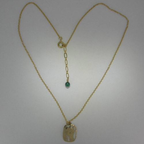 14 Karat Yellow Gold Arabian horse head necklace