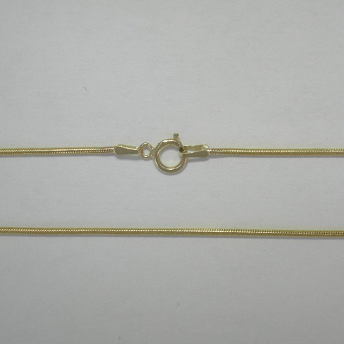 Close up of 14 kt.y.g. snake link chain 16 inches long