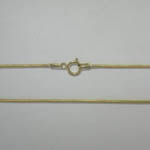 Close up of 14 kt.y.g. snake link chain 16 inches long