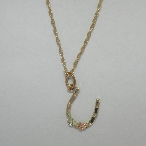 Black Hills Gold horse shoe necklace