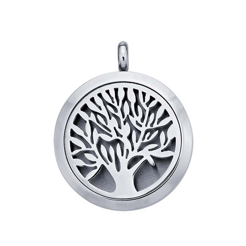 Stainless Steel Essential Oil Tree diffuser necklace