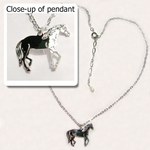 Rhodium plated Paso Fino necklace