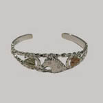 Landstrom's Black Hills Gold Sterling Silver cuff bracelet side view