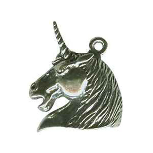 Sterling Silver unicorn head pendant/charm