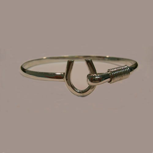 Sterling Silver horseshoe bangle bracelet