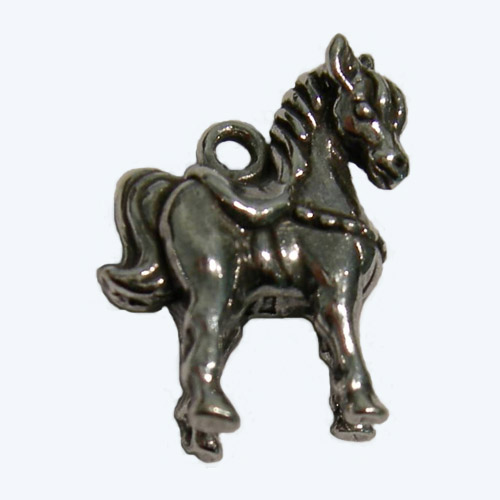 Sterling SIlver small saddled pony charm/pendant