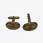 Landstrom's Black Hills Gold side view of gold cuff links