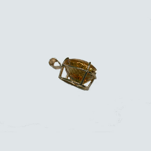 14 kt.y.g. Citrine Pendant side view
