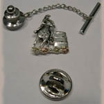 Landstrom's Black Hills Gold Sterling Silver Barrel Racer brooch/tie tack