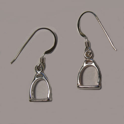 Sterling Silver English Stirrup dangle earrings