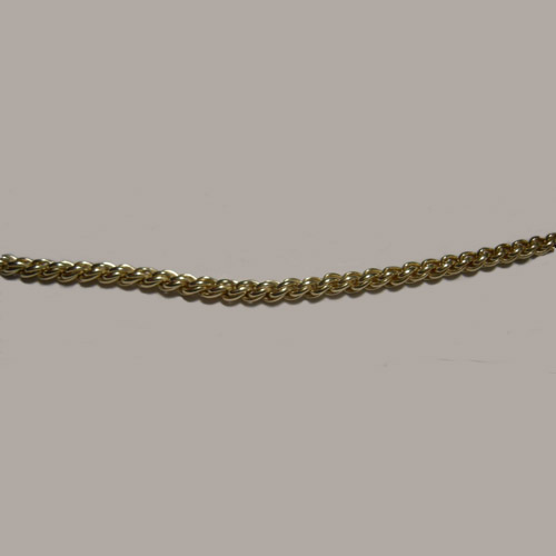 close up of 14 kt.y.g. 20 inch double wheat chain