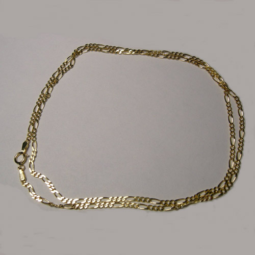 14 kt.y.g. 20 inch Figaro chain