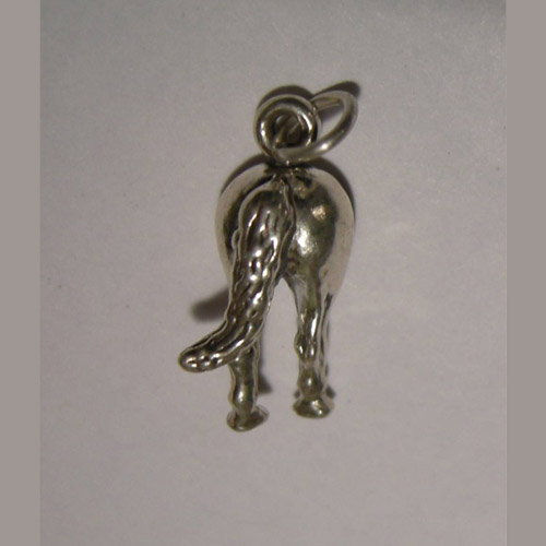 Sterling Silver horses behind charm/pendant