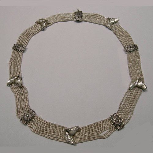 Sterling Silver horsehead collar necklace