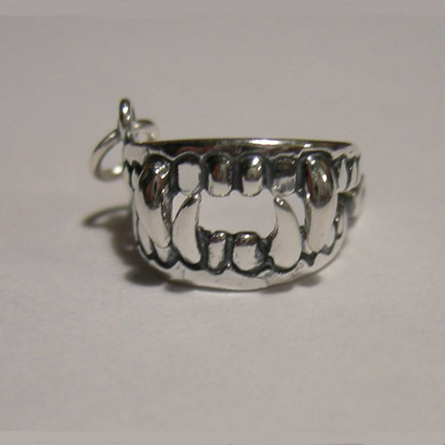 Sterling Silver fanged teeth