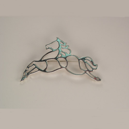 Sterling Silver horse silhouette brooch