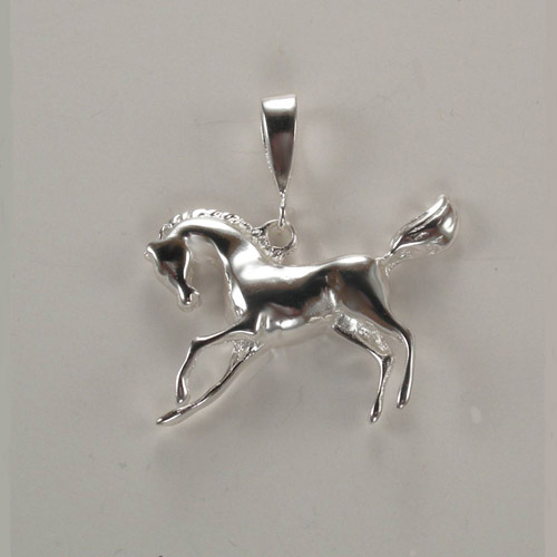 Sterling Silver prancing horse pendant