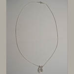 Sterling Silver C Z cross and horse shoe necklace