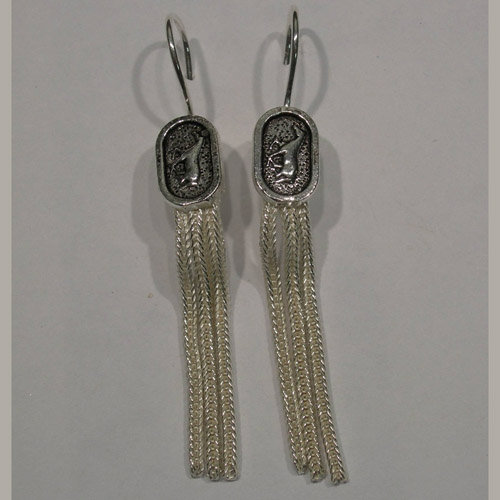 Sterling Silver galloping horse dangle earrings