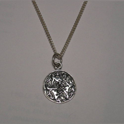 Sterling Silver Celtic three horse necklace