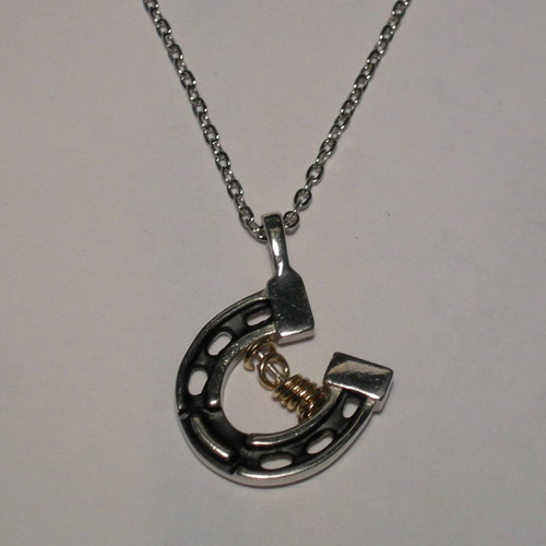 Sterling Silver Wish Rings horseshoe necklace