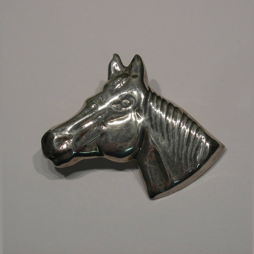 Sterling Silver Quarter Horse head brooch